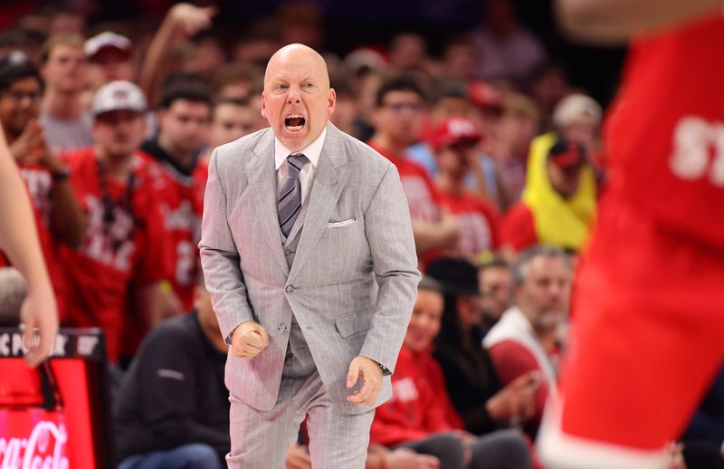 Jan 17, 2026; Columbus, Ohio, USA; UCLA Bruins head coach Mick Cronin reacts to a play during the second half against the Ohio State Buckeyes at Value City Arena. Mandatory Credit: Joseph Maiorana-Imagn Images