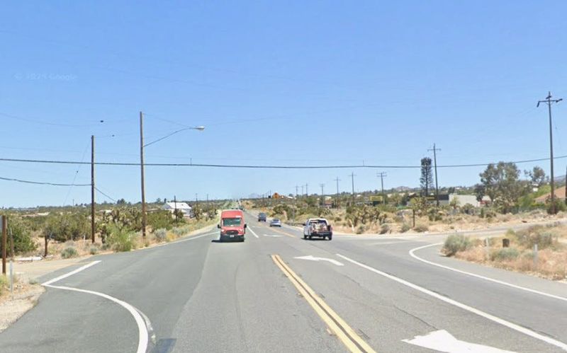 The intersection of Highway 138 and Mountain Road in Piñon Hills.