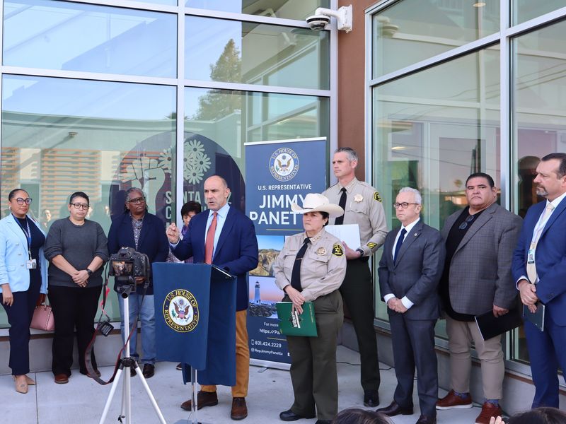 U.S. Representative Jimmy Panetta convenes a roundtable of leaders in the 19th congressional district to discuss the health and safety impacts of ICE and U.S. Border Patrol enforcement in California cities in light of recent troubles in Minnesota on Jan. 29, 2026, in Santa Cruz, Calif.