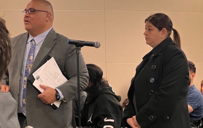 Emilie Burton appears at the San Joaquin County Courthouse in downtown Stockton on Jan. 20, 2026 after the court issued bench warrant for her. Burton is accused of embezzling more than $30,000 from the Linden Youth Soccer Association.