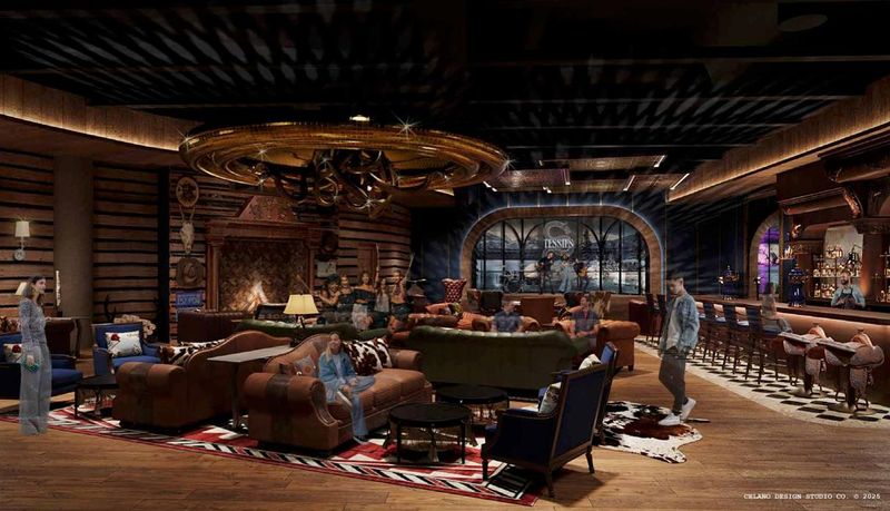 A rendered image of the planned Tessie's Cocktails & Chords bar and lounge at Caesars Republic Lake Tahoe, which was rebranded from the former Harveys hotel-casino.