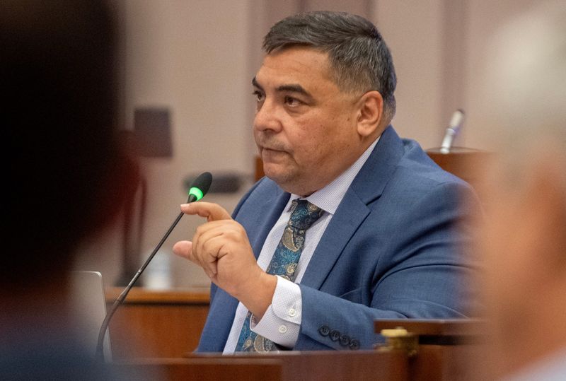 Gilbert Garcia, City of Stockton chief financial officer delivers a presentation at a city council meeting at Stockton City Hall in downtown Stockton on Feb. 3, 2026.