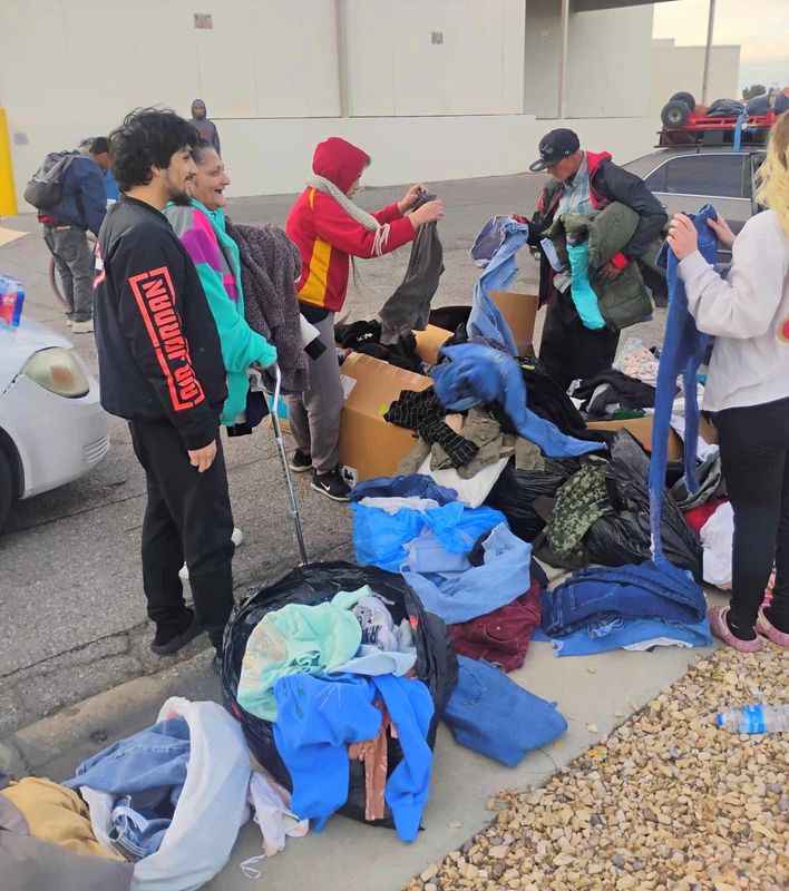 Jorge Hernandez lives in his car in the Victor Valley. Even so, a large portion of his income from part-time gigs goes toward feeding and clothing the homeless on Bear Valley Road. 'My mission is successful because I get it.'