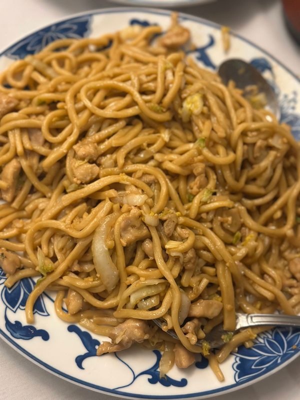 Chicken chow mein ($14.45) at Peter Chu's Skyroom in Redding.
