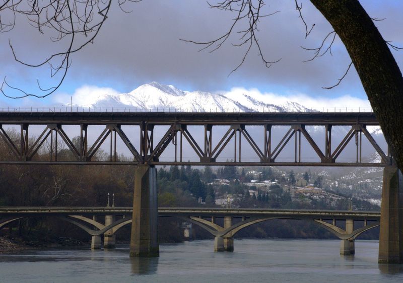 Mountains west of Redding received a layer of snow on Thursday morning, Feb. 19, 2026.