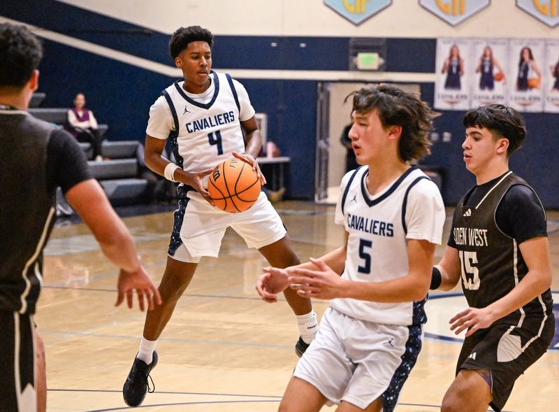 Central Valley Christian's Jaaron Dodson plays against Golden West in non-league high school boys basketball Tuesday, December 16, 2025.