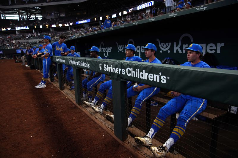 Mar 1, 2026; Arlington, TX, USA; UCLA Bruins against Mississippi State Bulldogs during the Amegy Bank College Baseball Series at Globe Life Field. Mandatory Credit: Dustin Safranek-Imagn Images