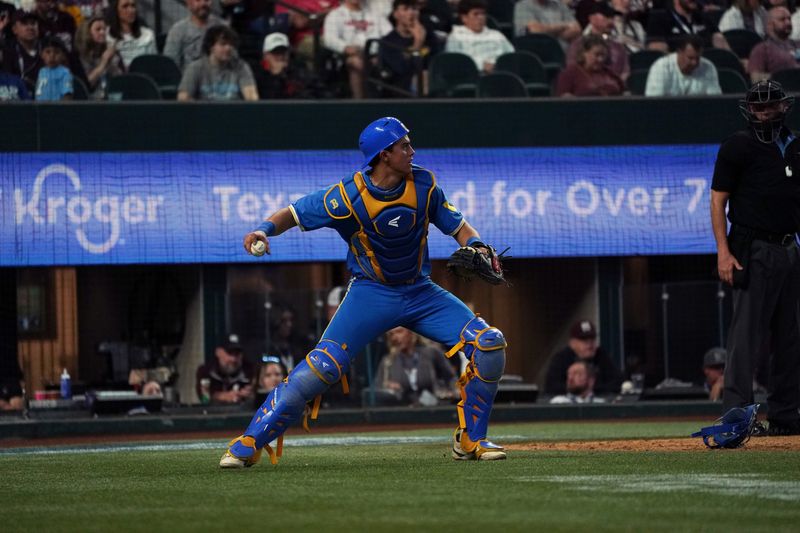 Mar 1, 2026; Arlington, TX, USA; UCLA Bruins against Mississippi State Bulldogs during the Amegy Bank College Baseball Series at Globe Life Field. Mandatory Credit: Dustin Safranek-Imagn Images