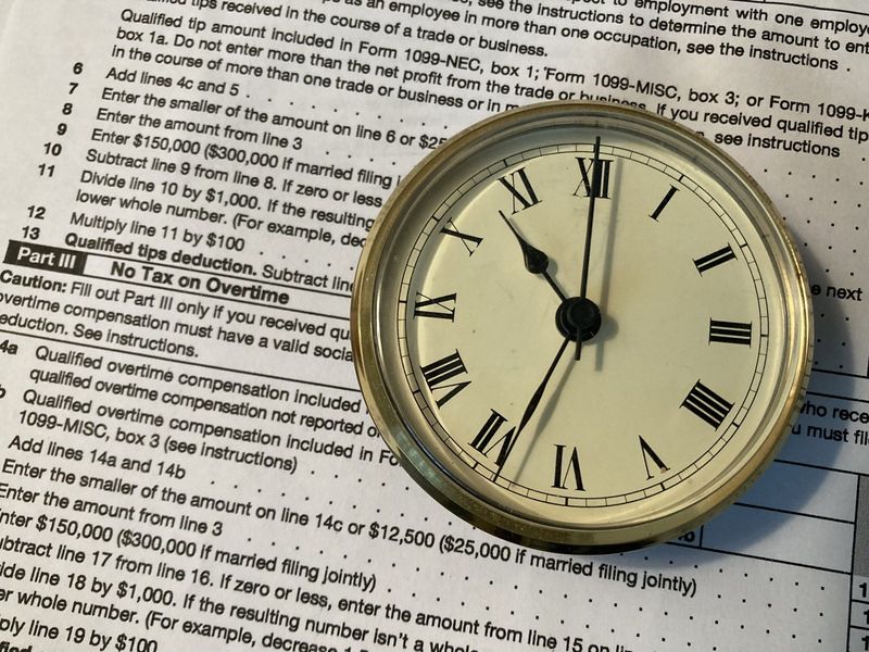 The tax break is labeled "No Tax on Overtime" on Schedule 1-A, the new form for claiming a deduction on overtime pay earned in 2025. The maximum annual deduction for overtime pay is $12,500 for singles and $25,000 for a married couple filing jointly.