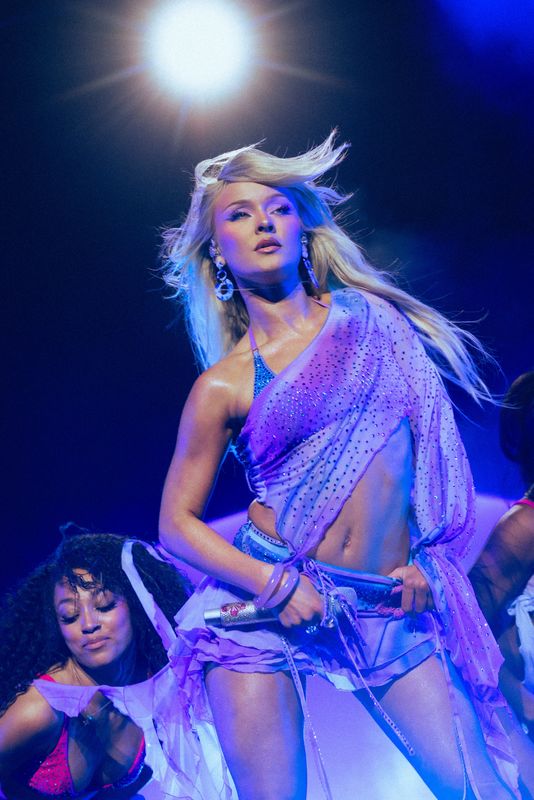 Zara Larsson performs at the Wiltern Theatre in Los Angeles on March 5. The stop was part of the North American leg of her Midnight Sun tour.