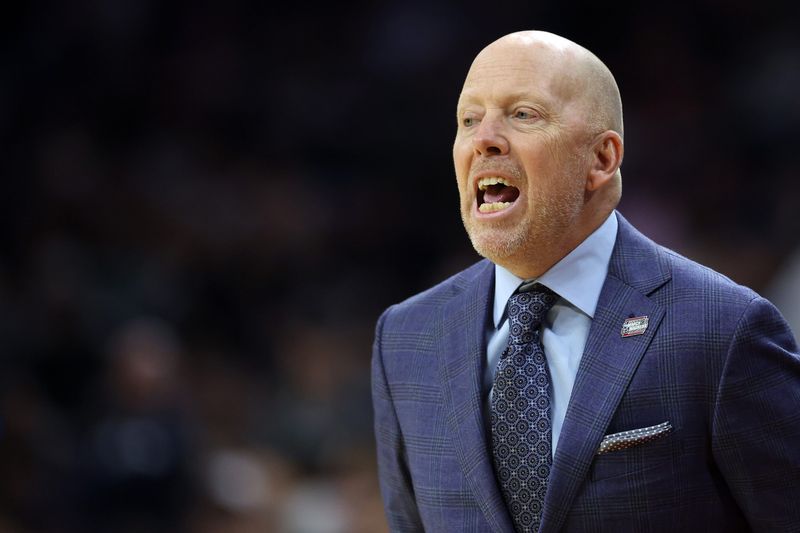 Mar 22, 2026; Philadelphia, PA, USA; UCLA Bruins head coach Mick Cronin reacts in the first half during a second round game of the men's 2026 NCAA Tournament at Xfinity Mobile Arena. Mandatory Credit: Bill Streicher-Imagn Images