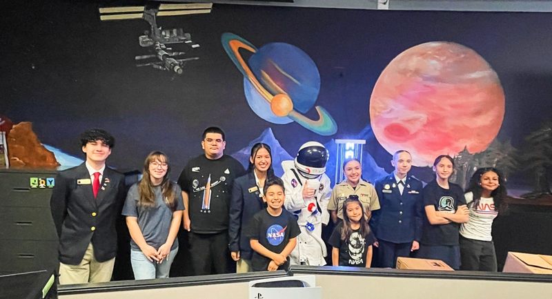 Nearly 250 miles above the Earth, International Space Station astronaut Sophie Adenot chatted with students at The Lewis Center for Educational Research in Southern California.