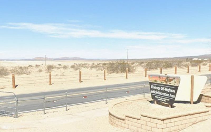 The El Mirage Dry Lake Off-Highway Recreation Area in San Bernardino County.