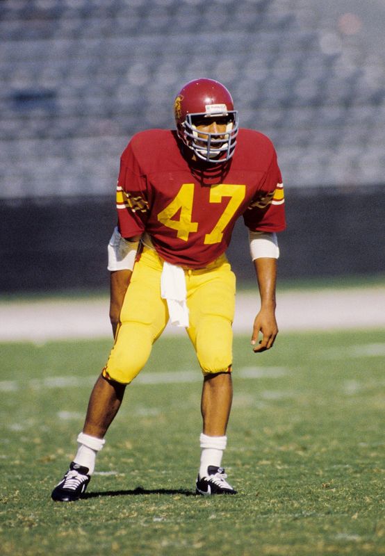 Unknown date 1982; Pasadena, CA, USA: FILE PHOTO; Southern California Trojans safety Joey Browner (47) during the 1982 season at the Rose Bowl. Mandatory Credit: Long Photography-USA TODAY Sports