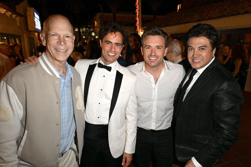 David Zippel, David Burnham, James Snyder and Maximo Marcuso pose at Michael Childers' "One Night in Hollywood: Music From the Movies" on March 10, 2026, in Palm Springs, Calif.