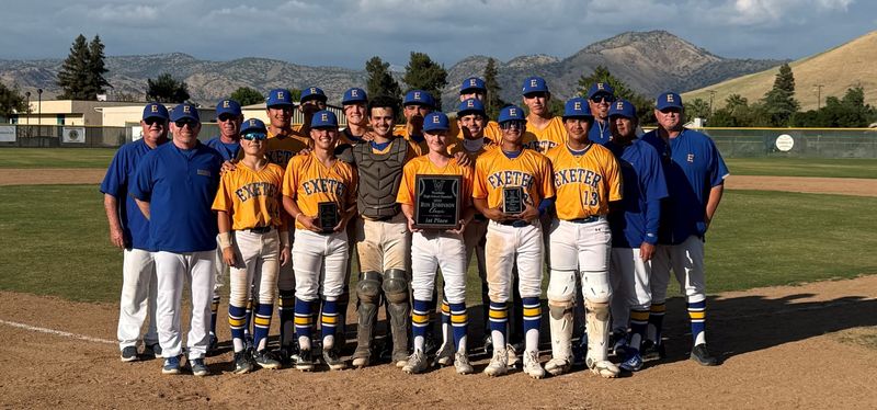 The Exeter High School baseball team defeated Woodlake 3-1 on April 1 to win the 2026 Ron Robinson Classic championship in Woodlake.