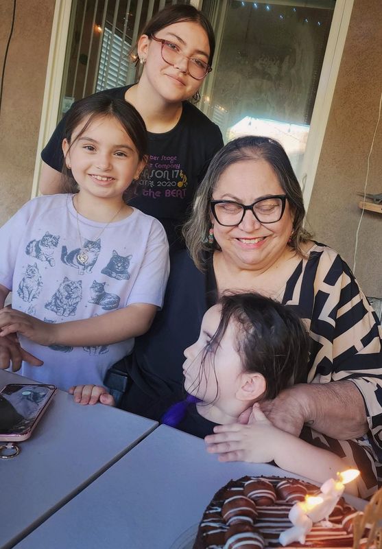 Lina Robles, pictured celebrating her 62nd birthday with family in February 2026. "She was very happy that day," recalled her daughter, Nadya Kallen.