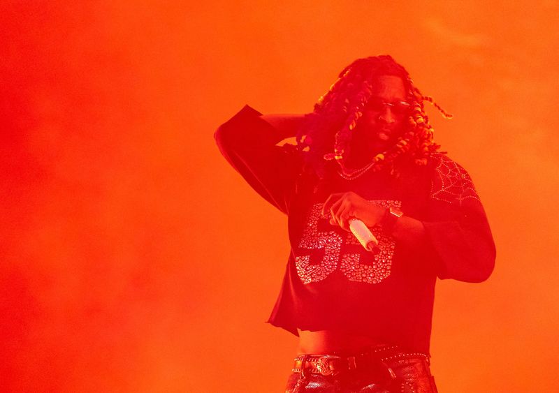 Young Thug performs on the Coachella stage during Weekend 1 of the Coachella Valley Music and Arts Festival in Indio, Calif., Sunday, April 12, 2026.