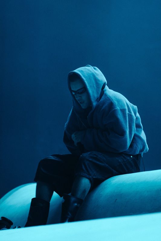 Justin Bieber performs at the Coachella Valley Music and Arts Festival at the Empire Polo Club in Indio, Calif., on Saturday, April 11, 2026.