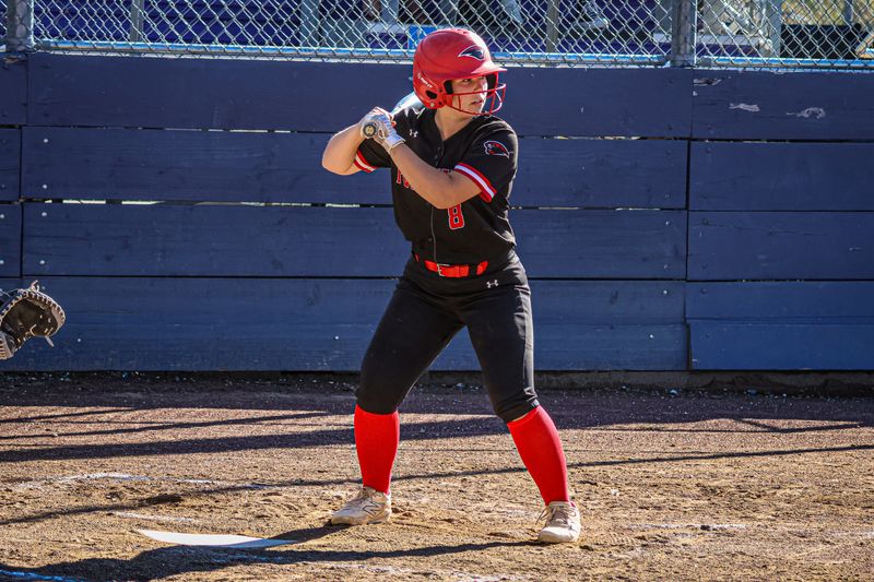 Foothill standout Taylor Bates stands in the box during a game against Shasta on April 16, 2026. Bates went 2-for-2 at the plate with 5 RBIs, a double, a walk and a grand slam.
