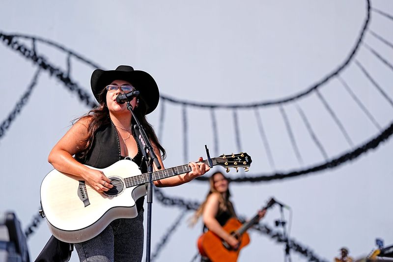 Gigi Perez performs at the Outdoor Theatre during the Coachella Valley Music and Arts Festival in Indio, Calif., on Sunday, April 19, 2026.