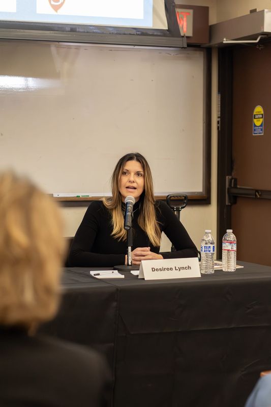 Desiree Lynch participates in the candidate forum on April 18, 2026 for Stockton City Council District 5.