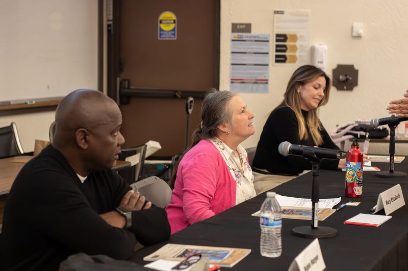 Candidates participate in a forum on April 18, 2026 for Stockton City Council District 5 at San Joaquin Delta College in Stockton.
