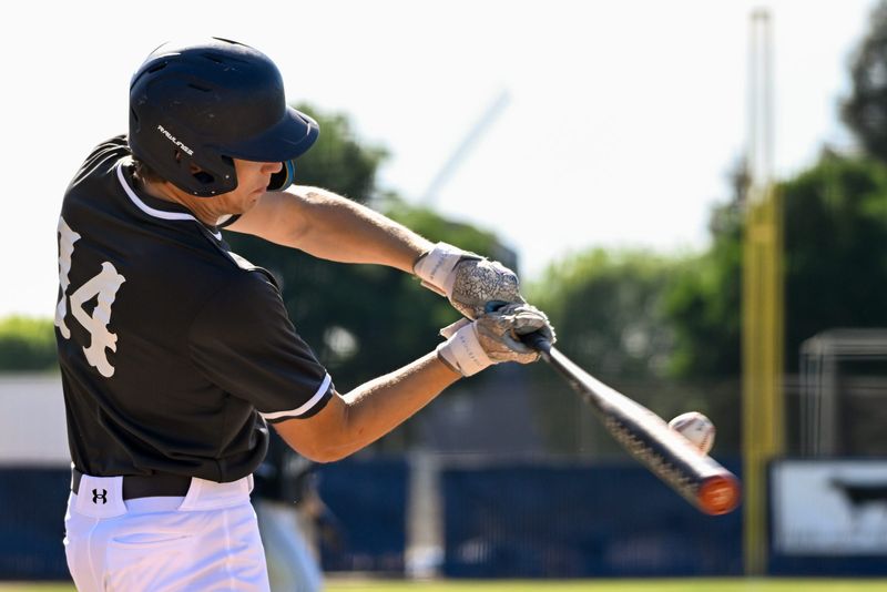 Central Valley Christian's Macade Atkins bats against Exeter in non-league baseball Thursday, April 23, 2026.