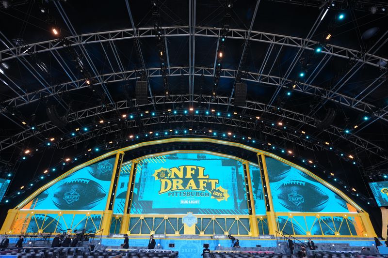 Apr 23, 2026; Pittsburgh, PA, USA; The 2026 NFL Draft Theater stage at Acrisure Stadium. Mandatory Credit: Kirby Lee-Imagn Images