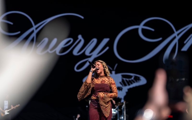 Avery Anna performs "Blood Runs Thicker" on the Mane Stage during Stagecoach Music Festival in Indio, Calif., Friday, April 24, 2026.