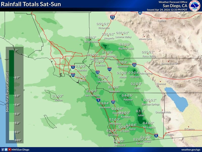 Strong winds, snow and rain are expected to impact portions of Southern California over the weekend. A wind advisory has been issued for parts of the Mojave Desert.