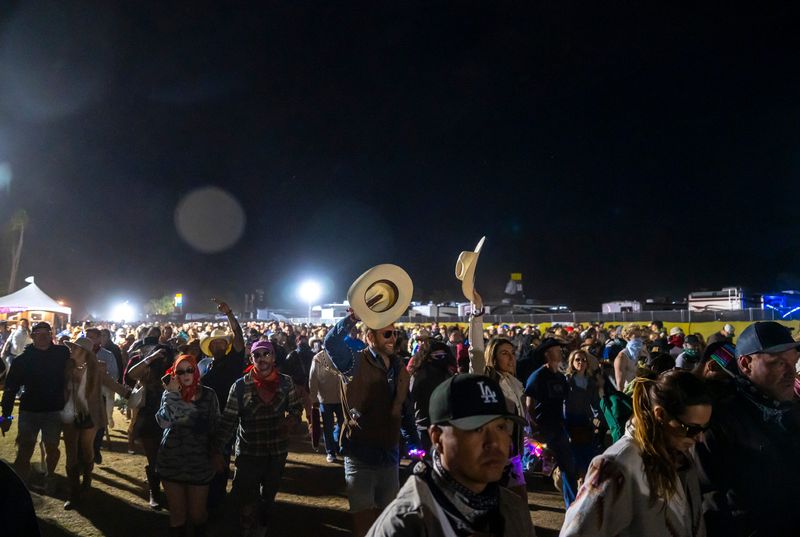 Festivalgoers evacuate as extreme wind gusts cause the 2026 Stagecoach Music Festival to be postponed on Saturday, April 25.
