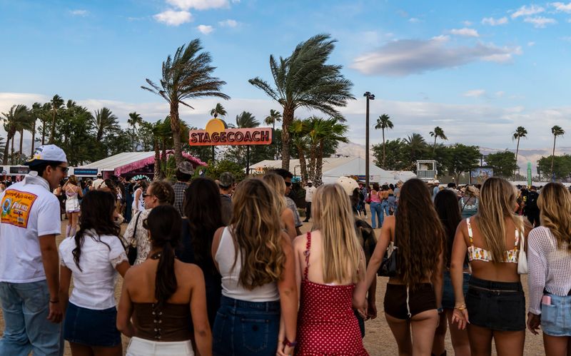 The wind picks up during Stagecoach Music Festival in Indio, Calif., Saturday, April 25, 2026.