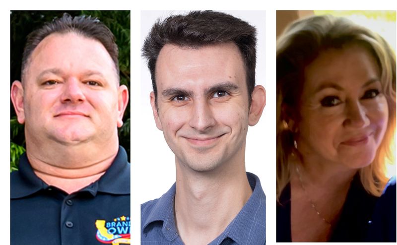 California State Assembly District 9 candidates Brandon Owen, Matthew Adams and Tami Nobriga.