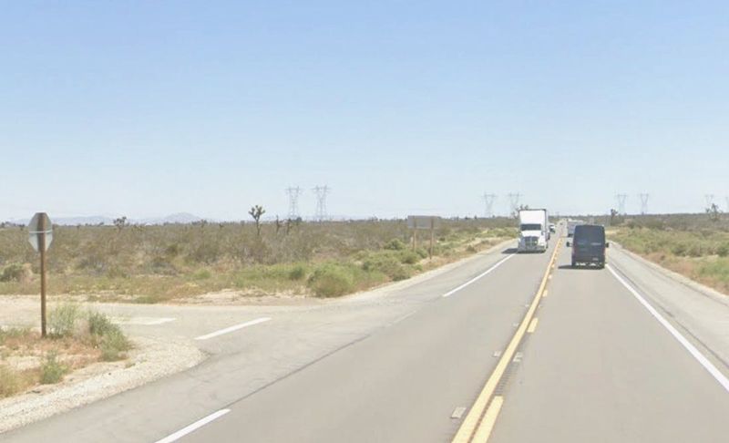 The intersection of Highway 18 and Descanso Road in Piñon Hills.