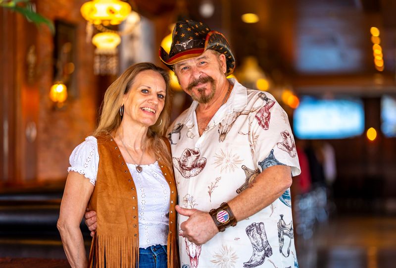 Owners Eleanor and Greg Rivers at Platinum Cowboy in Palm Desert.