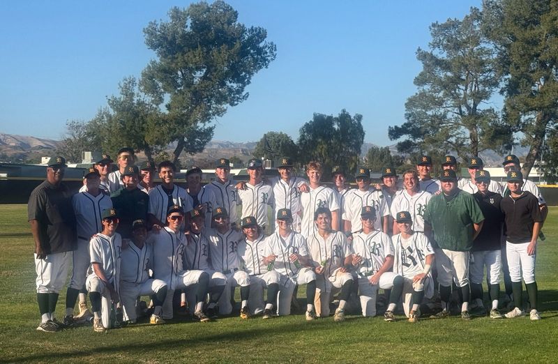 Royal High baseball clinched the Coastal Canyon League title with a 15-1 win over visiting Oak Park on May 6.