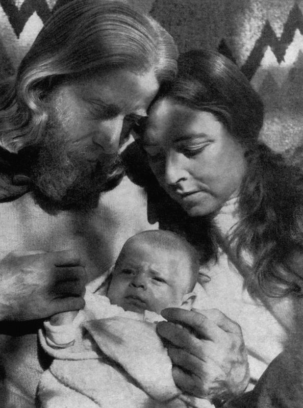 eden ahbez with wife Anna and son Tatha