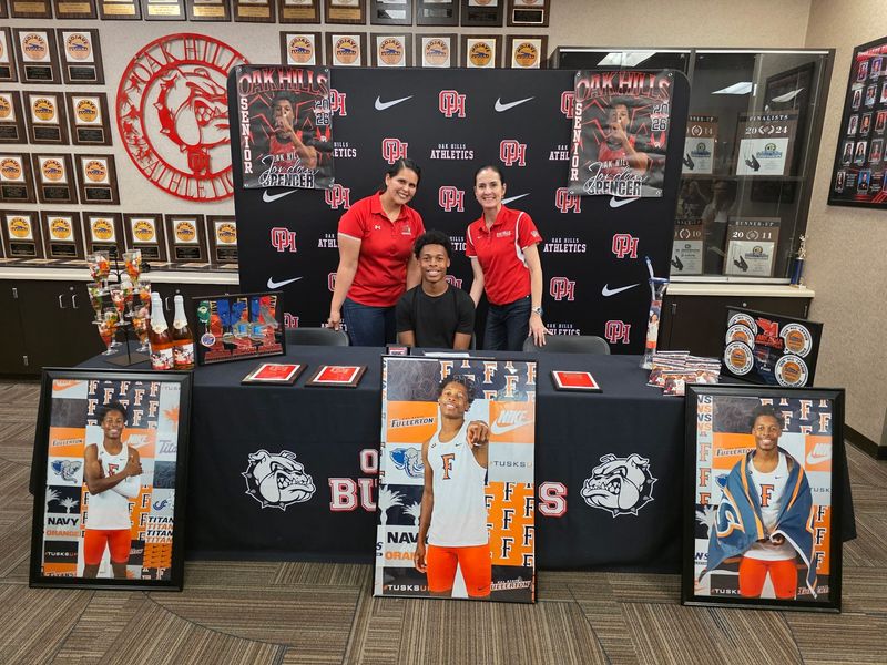 Oak Hills High School student-athlete Jordan Spencer has committed to compete at the collegiate level, officially signing a letter of intent at Cal State Fullerton.