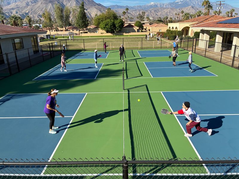 Per members' requests, The Joslyn Center has invested in three outdoor pickleball courts.