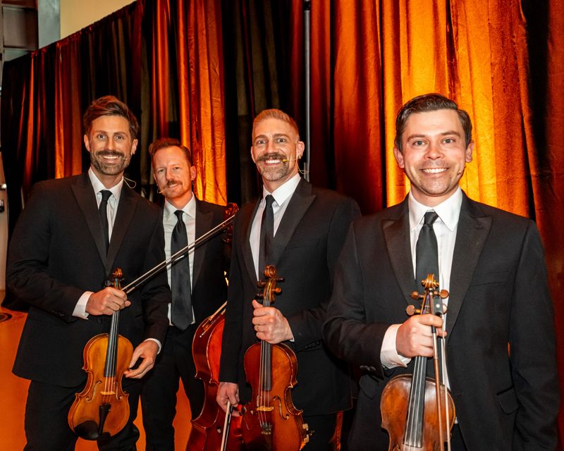 Members of Well Strung String Quartet included Edmund Bagnell, Chris Marchant, Daniel Shevlin and Trevor Wadleigh.