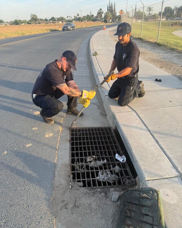 The Tulare County Fire Department before, during, and after a rescue in Goshen.