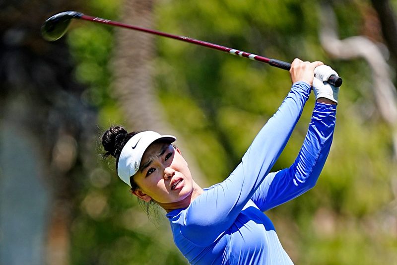 Lucy Li competes at the U.S. Women's Open qualifying tournament at Bermuda Dunes Country Club in Bermuda Dunes, Calif., on Wed., May 13, 2026.