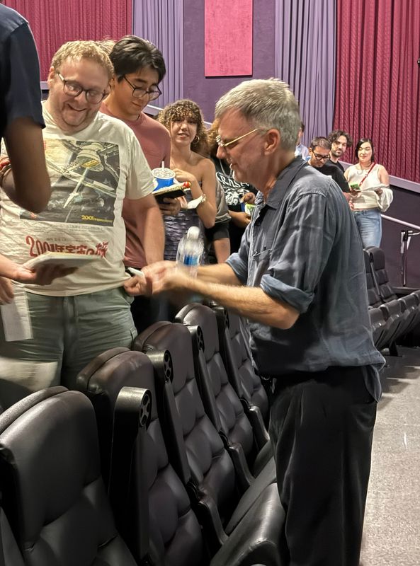 Director Paul Thomas Anderson signs autographs following a screening of his film "Hard Eight" on Thursday, May 14, at Festival Theaters in Palm Springs.