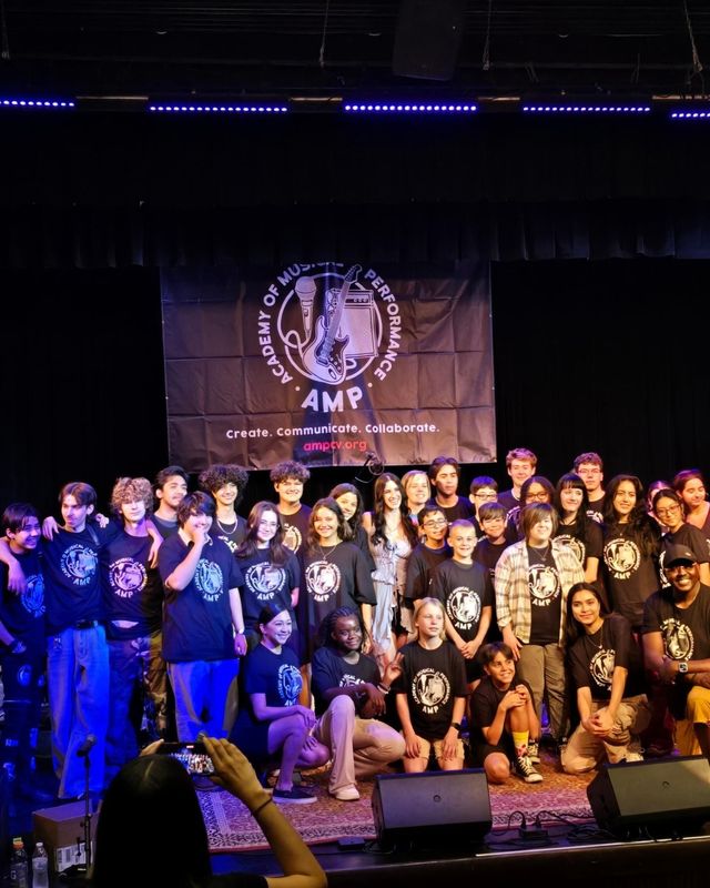 Students of the Academy of Musical Performance with "American Idol" winner and Indio native Abi Carter. The Indio nonprofit announced a temporary pause in operations on May 14, 2026.