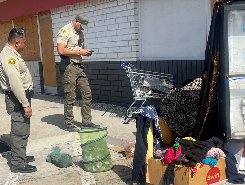 Deputies from the San Bernardino County Sheriff's Department Homeless Outreach Proactive Enforcement, or HOPE, Team contacted 93 people during a homeless outreach dubbed "Operation Shelter Me" in and around Victorville on Friday, Oct. 4, 2024.