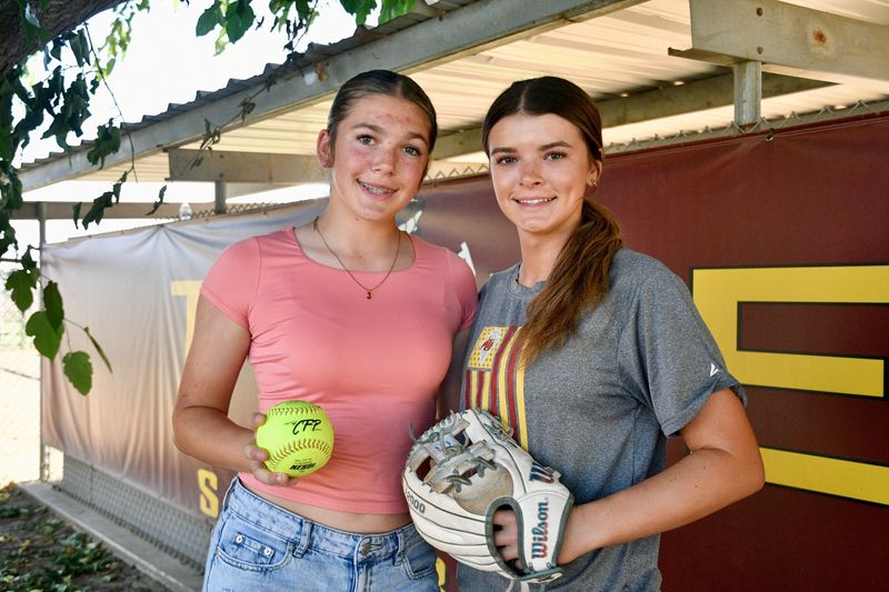 The Freitas sisters, Jaksyn and Jiannah, helped the Tulare Union High School softball team win an outright West Yosemite League championship this season.