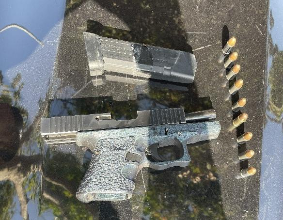 Ventura police officers found a so-called ghost gun, an illegal firearm without a serial number, after the arrest of a Santa Barbara man at Main Street and Ventura Avenue May 23, 2026. The vehicle he was driving was detected as stolen.