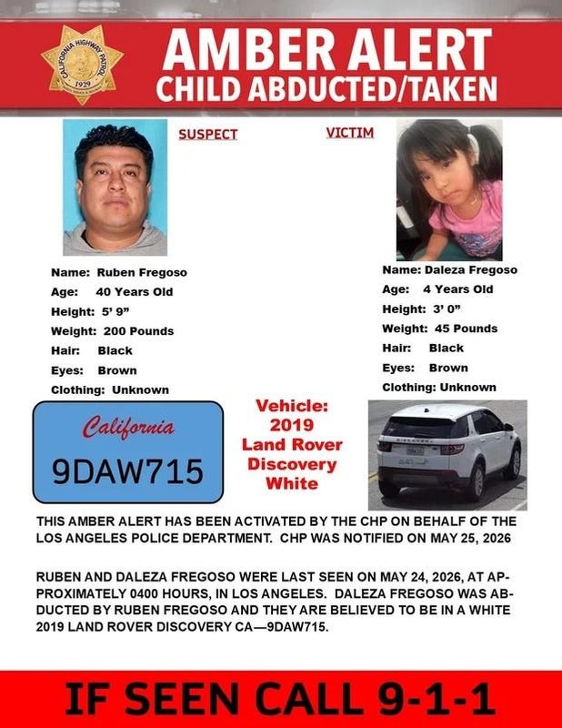 A statewide Amber Alert for a 4-year-old girl abducted in Los Angeles has intensified after authorities confirmed the case is also tied to a homicide investigation.