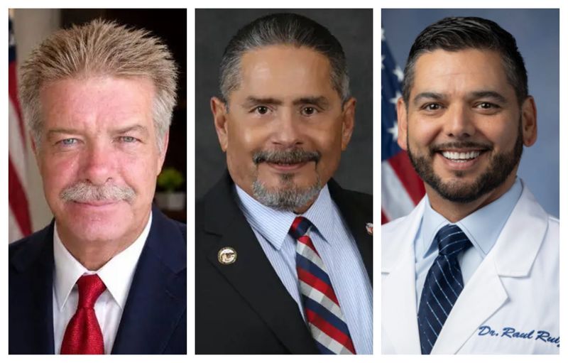 Candidates in Congressional District 25 include, from left, Ronald Huffman, Joe Males and Raul Ruiz.